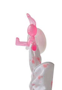 "Funny" Rabbit Suction Wall Hook - Pink