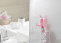 "Funny" Rabbit Suction Wall Hook - Pink
