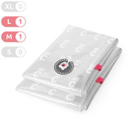 "Aspispace" Set of 2 Medium and Large Space Saving Vacuum Storage Bags - 1 Medium and 1 Large