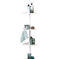 Tension Mounted Adjustable Corner Shower Storage Rack