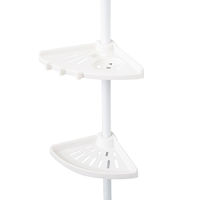 Tension Mounted Adjustable Corner Shower Storage Rack