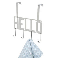 "Hello" 4 Hook Over Door Hanger