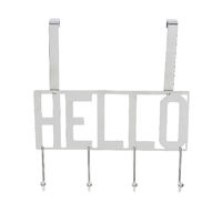 "Hello" 4 Hook Over Door Hanger