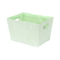 "Lili" Woven Storage Basket with Handles - Green