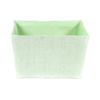 "Lili" Woven Storage Basket with Handles - Green