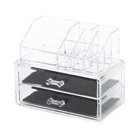 2 Drawer Jewellery And Make-up Organiser - Transparent