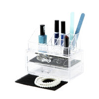 2 Drawer Jewellery And Make-up Organiser - Transparent