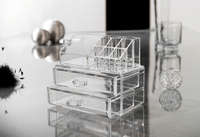 Make-Up and Jewellery Drawer Organiser and Compact Set - Transparent
