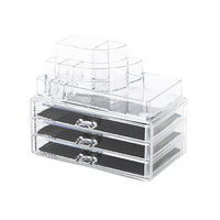 Large 3 Drawer Jewellery And Make-up Organiser - Transparent