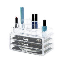 Large 3 Drawer Jewellery And Make-up Organiser - Transparent