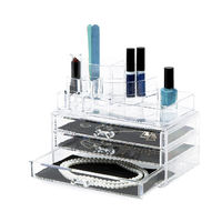 Large 3 Drawer Jewellery And Make-up Organiser - Transparent