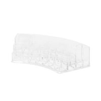 Curved Multi-Compartment Make-up Organiser - Transparent