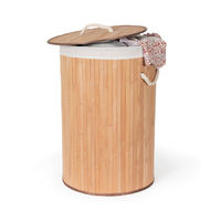"Bamboo" Round Foldable Laundry Basket