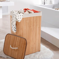 "Bamboo" Rectangle Foldable Laundry Basket