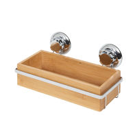 Bestlock Suction Wall Mountable Storage Shelf - Bamboo