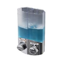 Stick On Double 2 x 310ml Soap/Shampoo Dispenser - Chrome