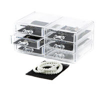 6 Drawer Jewellery Box - Transparent