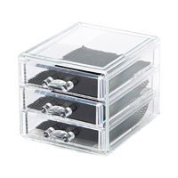 Small 3 Drawer Jewellery Box - Transparent