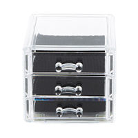 Small 3 Drawer Jewellery Box - Transparent
