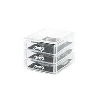 Small 3 Drawer Jewellery Box - Transparent