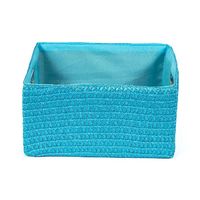 "Poly" Storage Basket with Handles - Turquoise