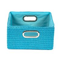 "Poly" Storage Basket with Handles - Turquoise