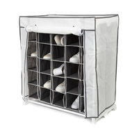 "Nuvola" 25 Compartment White Shoe Storage Rack