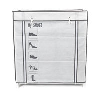 "Nuvola" 25 Compartment White Shoe Storage Rack