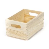 Small Natural Pine Wood Storage Box