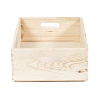 Medium Natural Pine Wood Storage Box