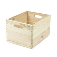 Large Natural Pine Wood Storage Box