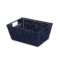 "Etna" Woven Storage Basket - Navy Blue