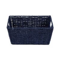 "Etna" Woven Storage Basket - Navy Blue