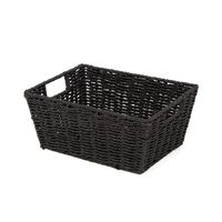 "Etna" Woven Storage Basket - Black