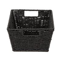 "Etna" Woven Storage Basket - Black