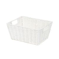 "Etna" Woven Storage Basket - White