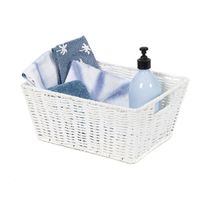 "Etna" Woven Storage Basket - White
