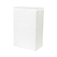 "Stan" Rectangle Laundry Basket - White