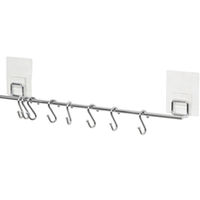 Bestlock Magic No Drilling Wall Mountable Kitchen Utensil Hanging Rack with 8 Hooks