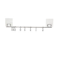 Bestlock Magic No Drilling Wall Mountable Kitchen Utensil Hanging Rack with 8 Hooks