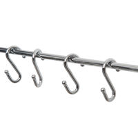 Bestlock Magic No Drilling Wall Mountable Kitchen Utensil Hanging Rack with 8 Hooks