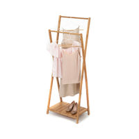 Malmo Bamboo Double Clothes Rail 