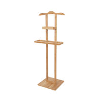 Balto Bamboo Valet Stand with Shelf