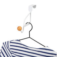 "Sigma" Over Door Single Hanging Hook with Coat Hanger Storage