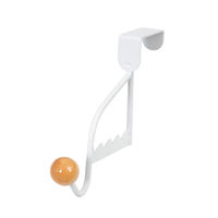 "Sigma" Over Door Single Hanging Hook with Coat Hanger Storage