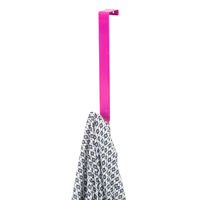 "Solo" Steel Over Door Easy Reach Hanging Hook - Pink