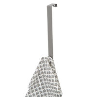 "Solo" Steel Over Door Easy Reach Hanging Hook - Grey