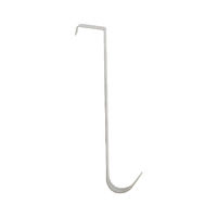 "Solo" Steel Over Door Easy Reach Hanging Hook - Grey