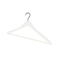 "Lorient" Notched Clothes Hanger with Bar