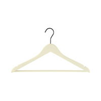 "Cancale" Notched Clothes Hanger with Bar